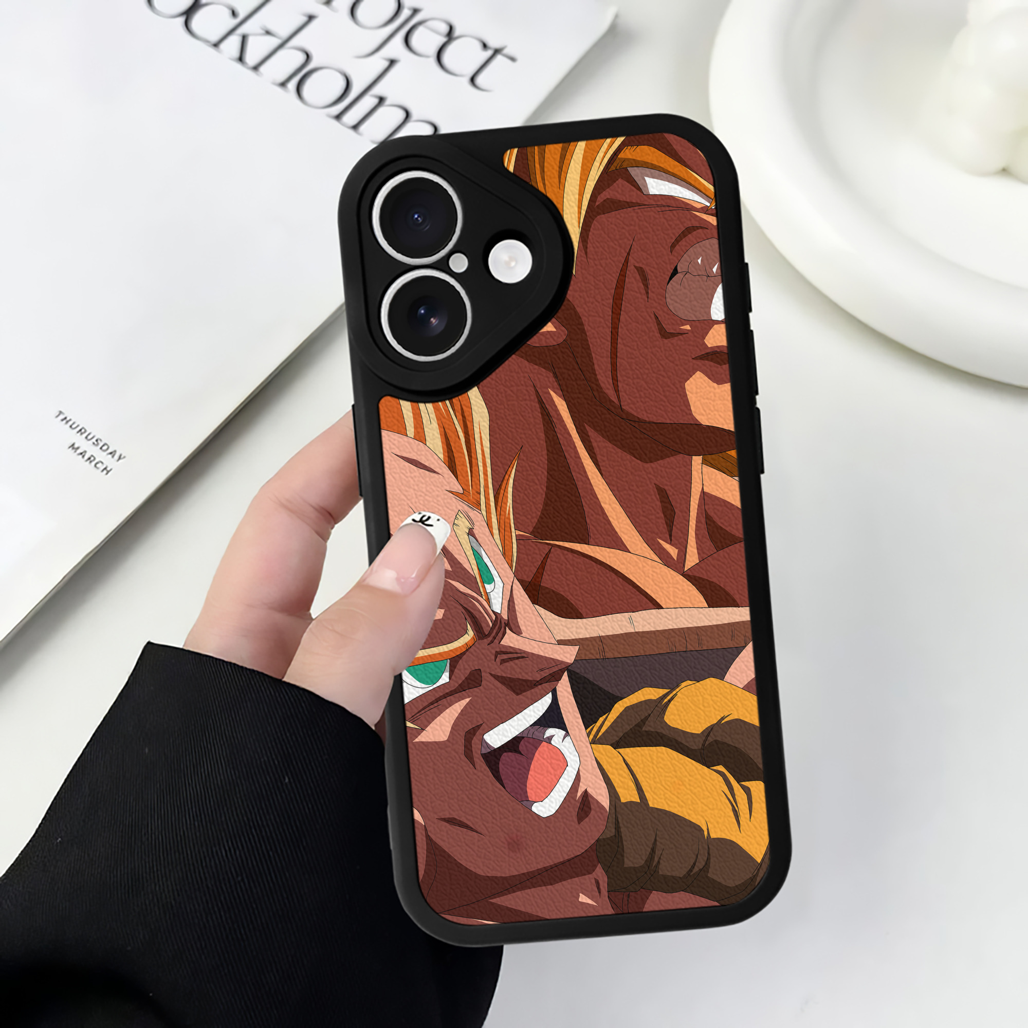 （画像用） ドラゴンボール DRAGON BALL 【iPhone 16シリーズ対応】シリコンスマホケース（レザー調） 材質：シリコン
